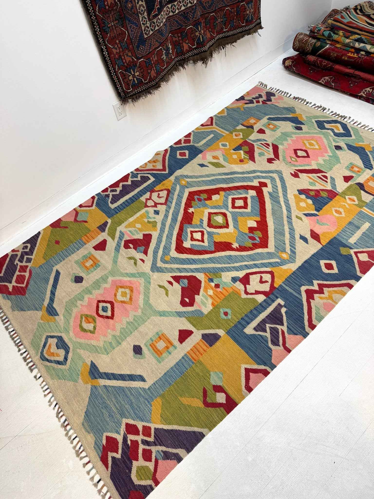 Afghan Maimana Kilim Rug | 5' 7" x 8' 9"