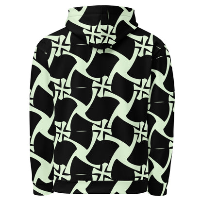 Allover Black Panache Premium Hoodie- Crusader