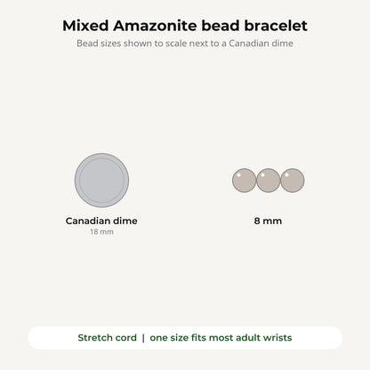 Amazonite Mixed Colour Faceted Round Bracelet - 8mm