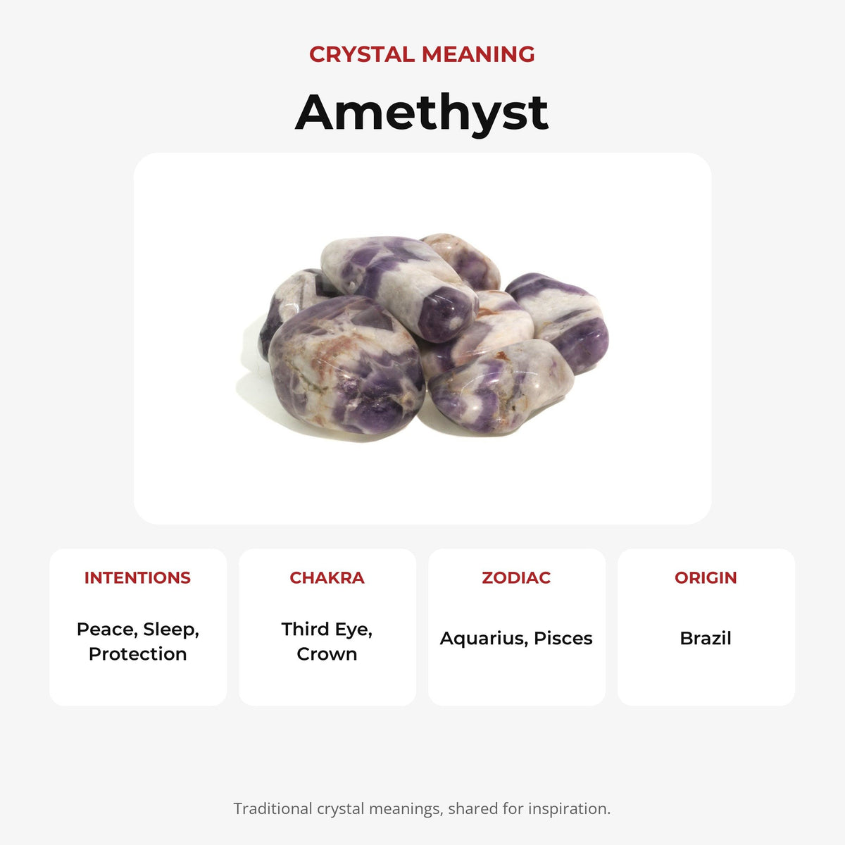 Amethyst Chevron A Tumbled Stones