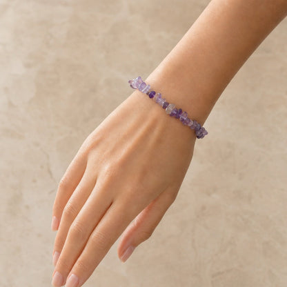 Amethyst Dark Chip Bracelet