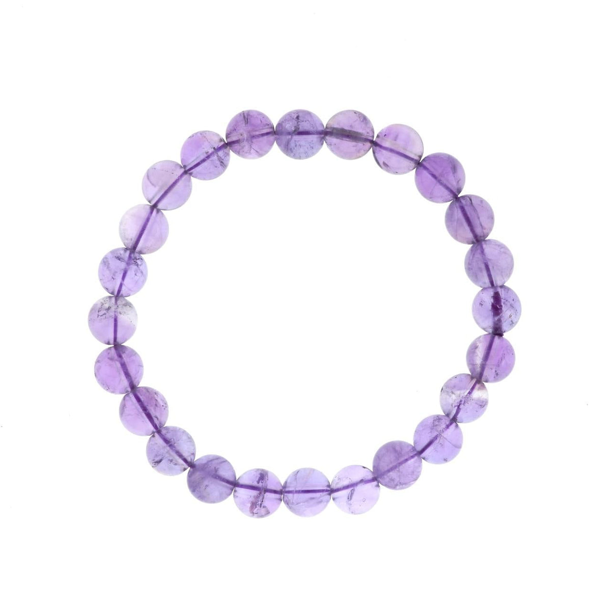 Amethyst Light Purple Round Bracelet - 8mm
