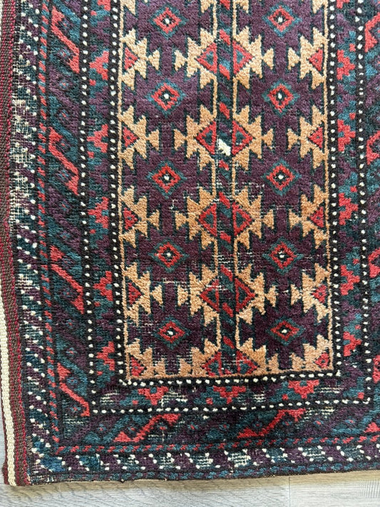 Antiker Belutsch Teppich | 0,46 x 0,91 m