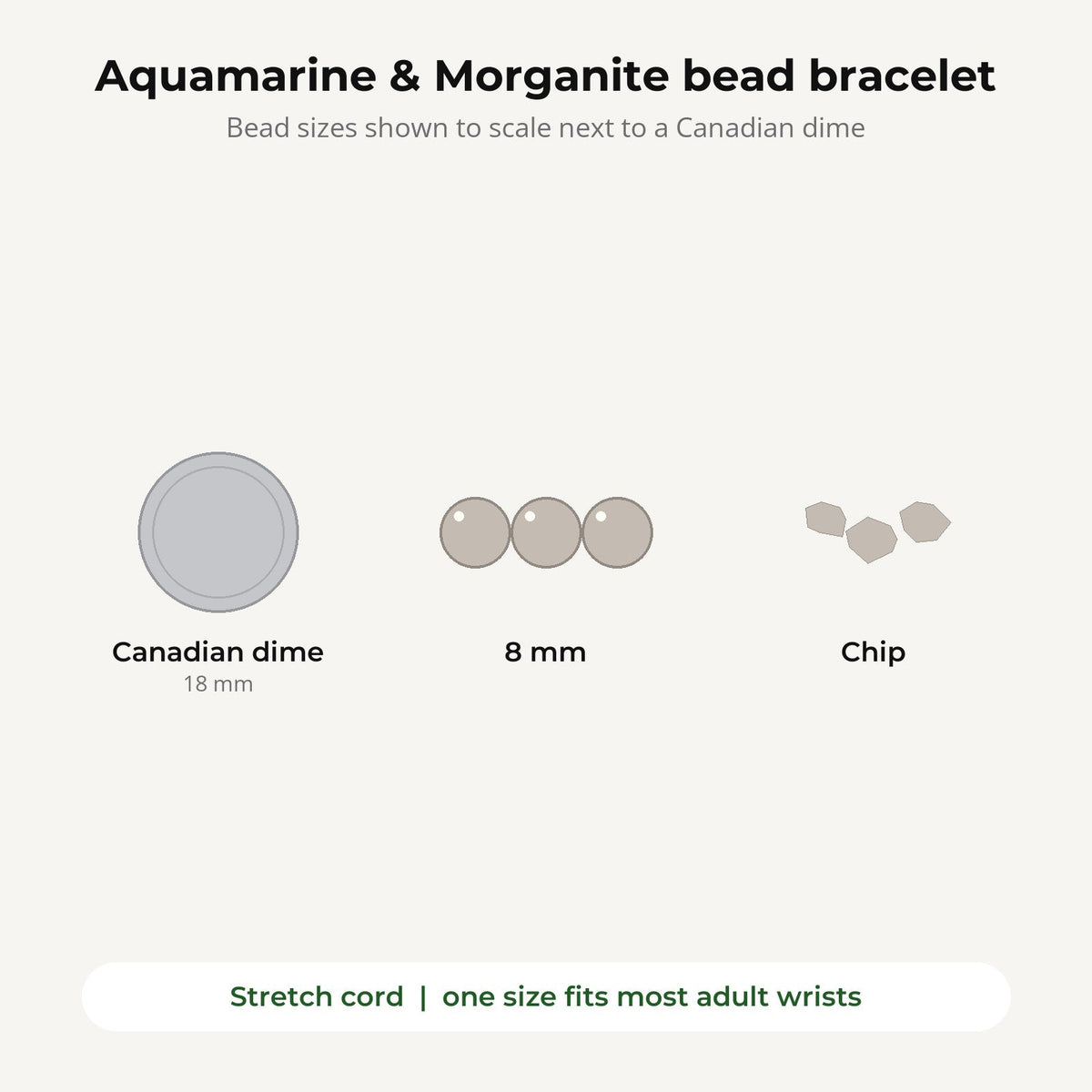 Aquamarine Morganite Bead Bracelet