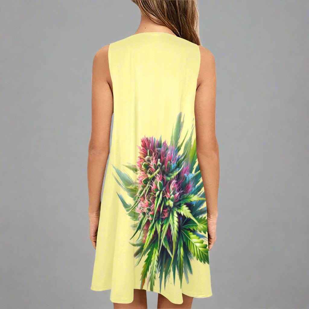 Pink Kush Sleeveless A-Line Pocket Dress