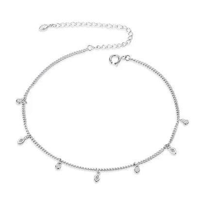 The Minimalist 925 Sterling Silver Tassel Anklet