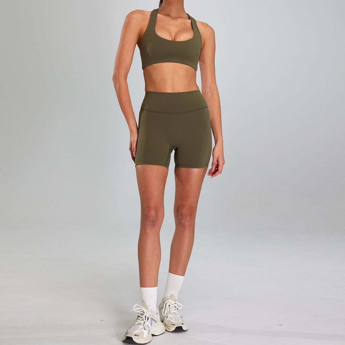 Women’s High-Waisted Sports Set – Slim-Fit Outdoor Running & High-Intensity Workout Activewear