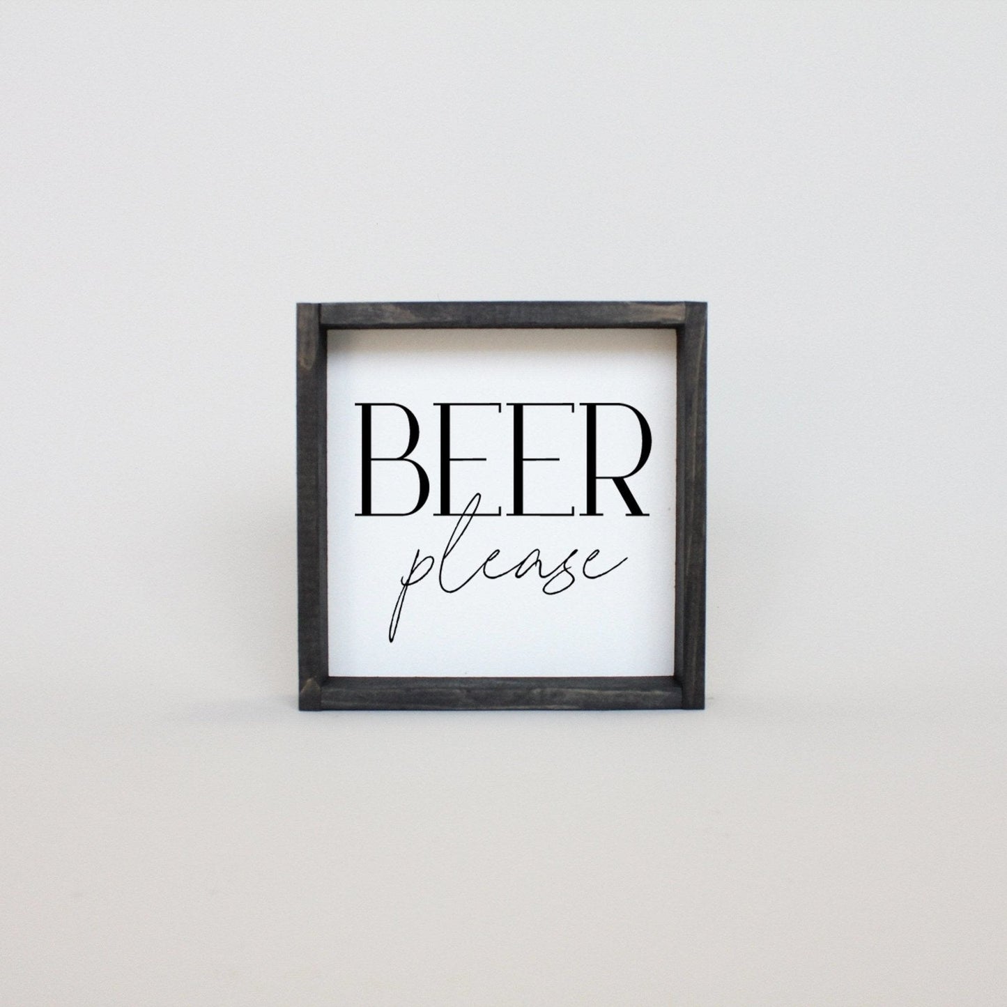 Beer Please Mini Wood Sign