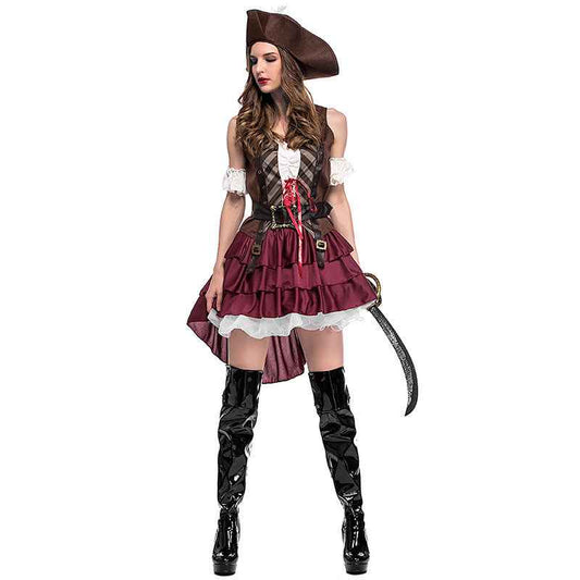 Women’s Halloween Character Costume – Full Outfit with Coat, Skirt and Accessories