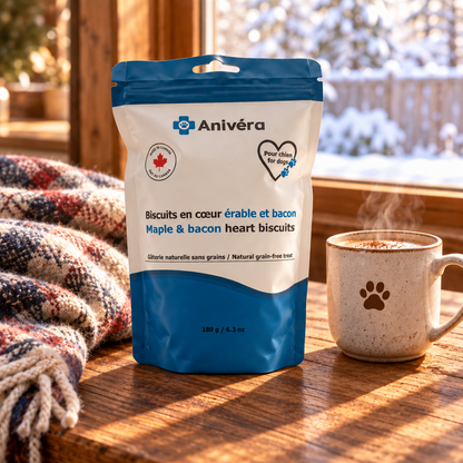 Biscuits en cœur sans grains pour chien