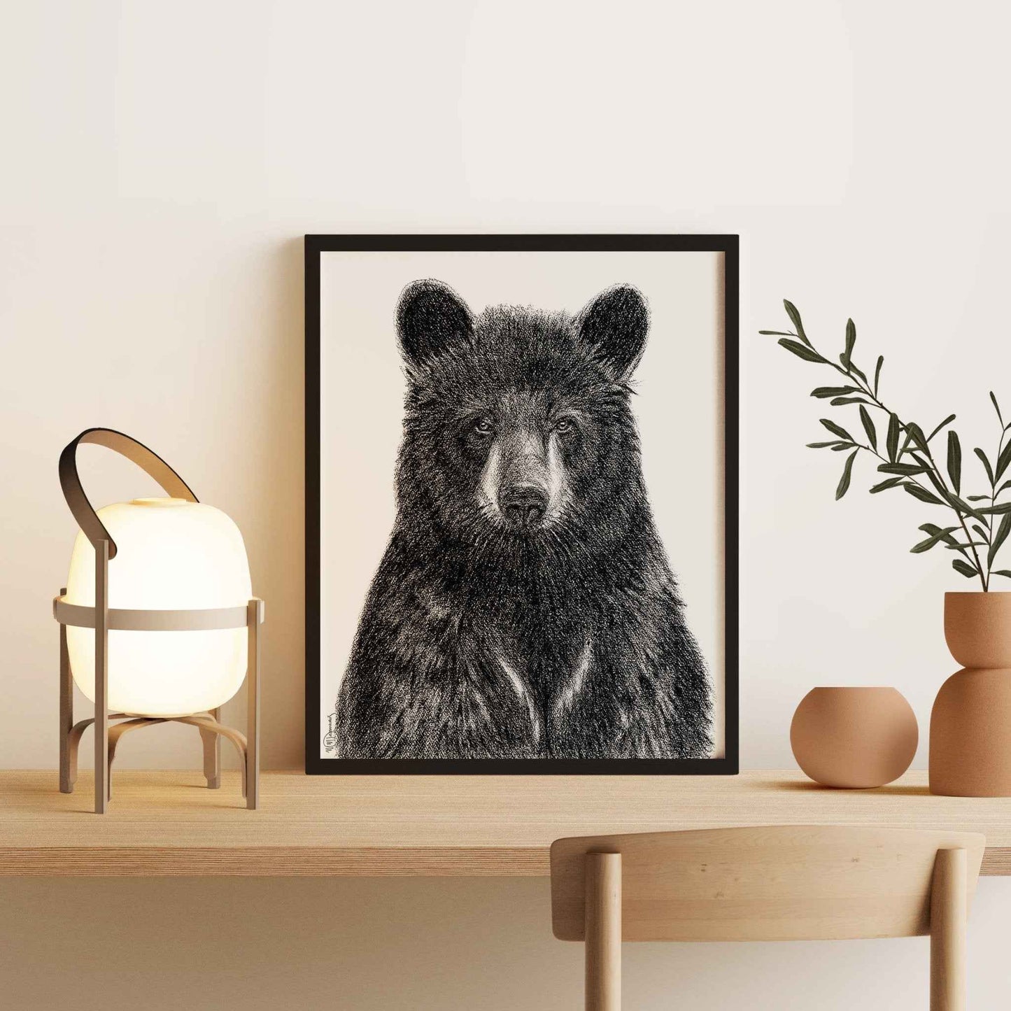 Black Bear Portrait - art print