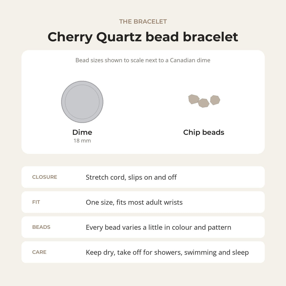 Cherry Quartz Chip Bracelet (Enhanced)
