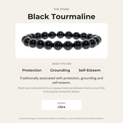 Black Tourmaline Bead Bracelet