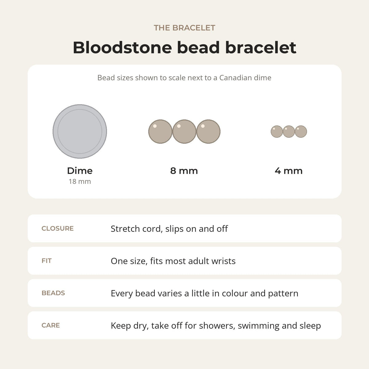 Bloodstone Round Bracelet