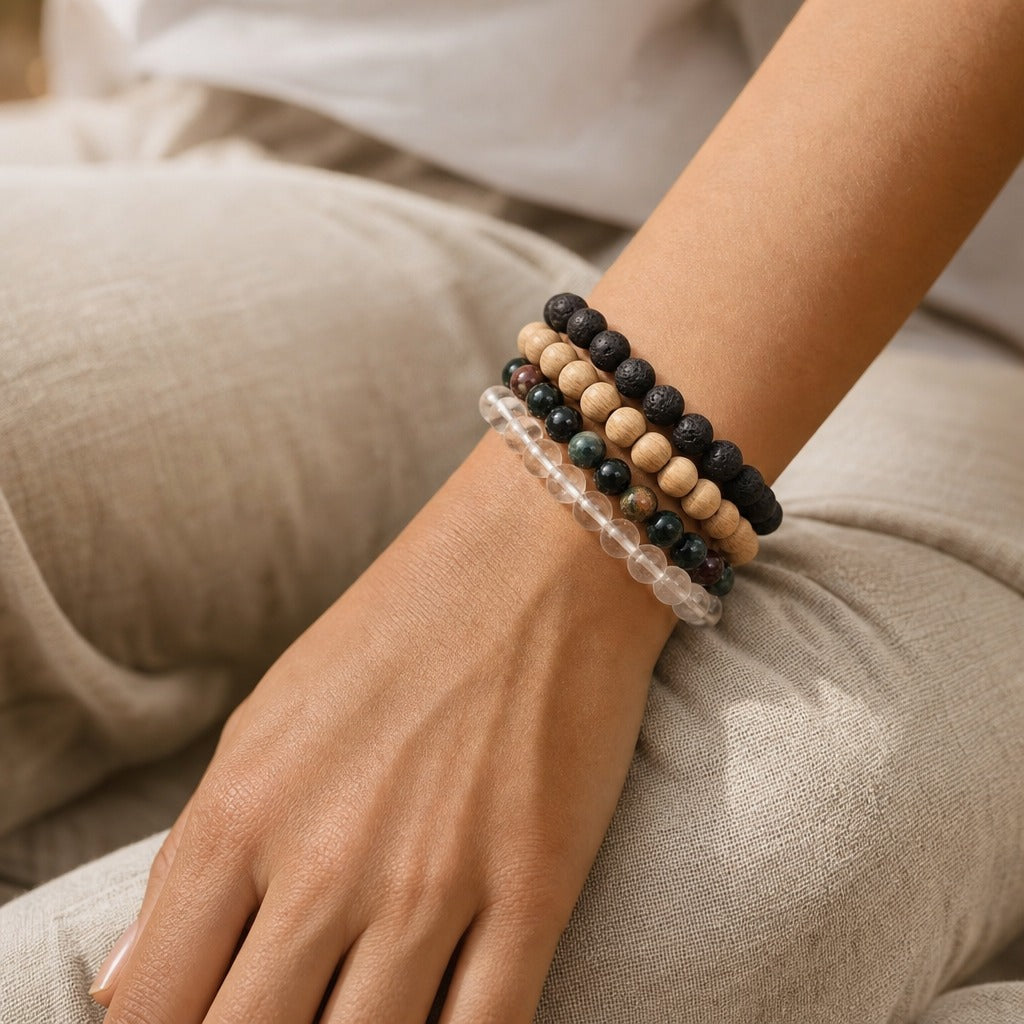 Bloodstone Round Bracelet
