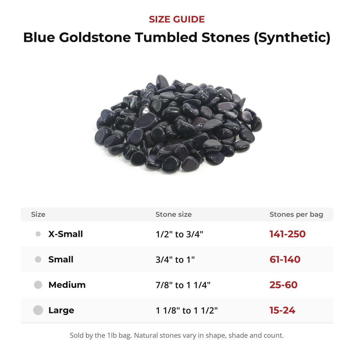 Blue Goldstone Tumbled Stones (Synthetic)