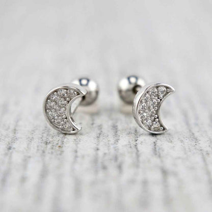 Boucles d'oreilles Lunes en argent sterling