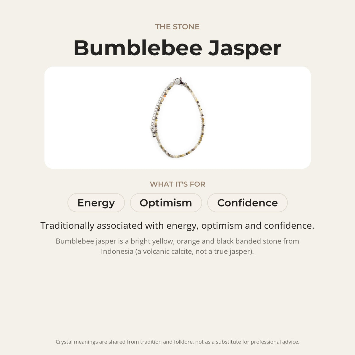 Bumblebee Jasper Bracelet - 2-3mm