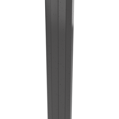 Poteau d'aluminium à 12 côtés à semelle soudée avec boulons d'ancrage