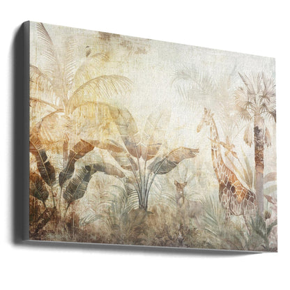 Wandbilder Dschungelblätter Kunstillustration Wandbild 06