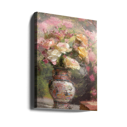 Wandbild Stillleben mit Blumen