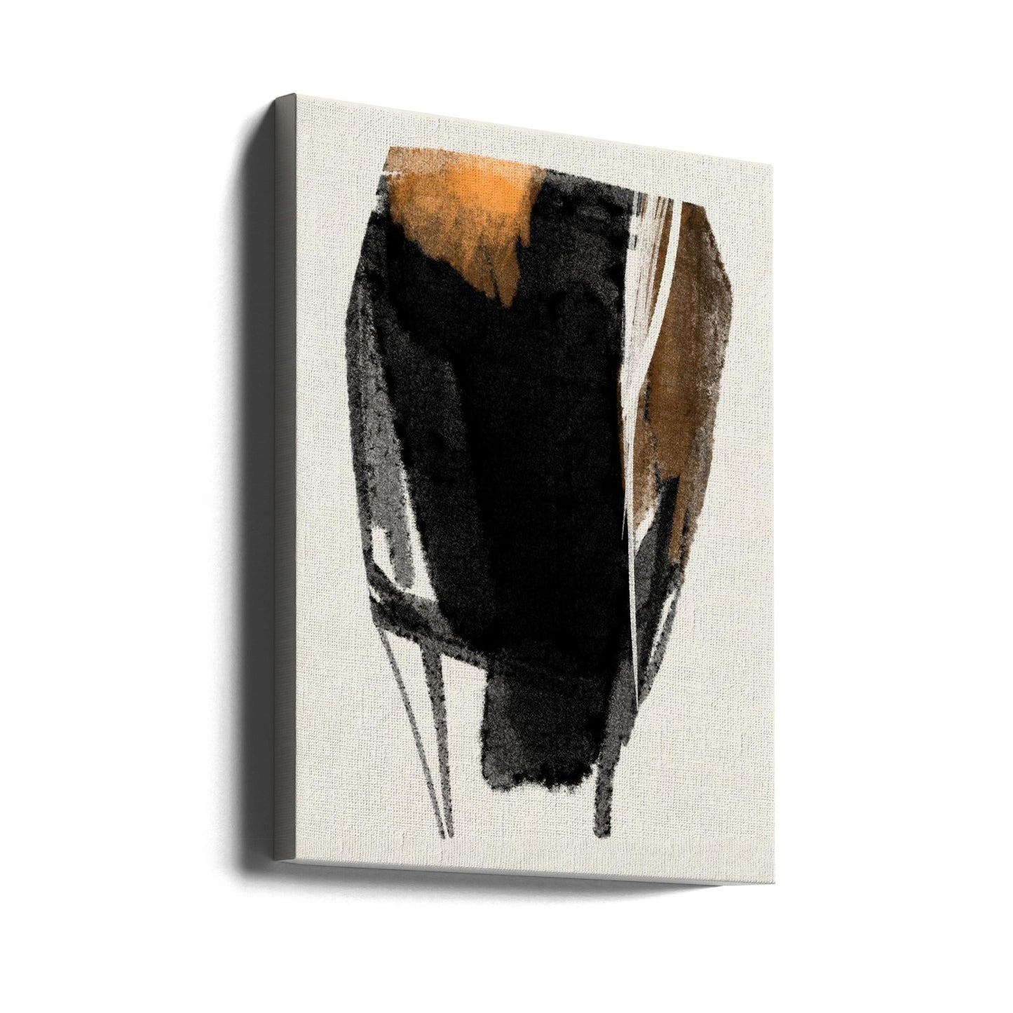 Wandbild Schwarze Figur auf neutralem Hintergrund 2