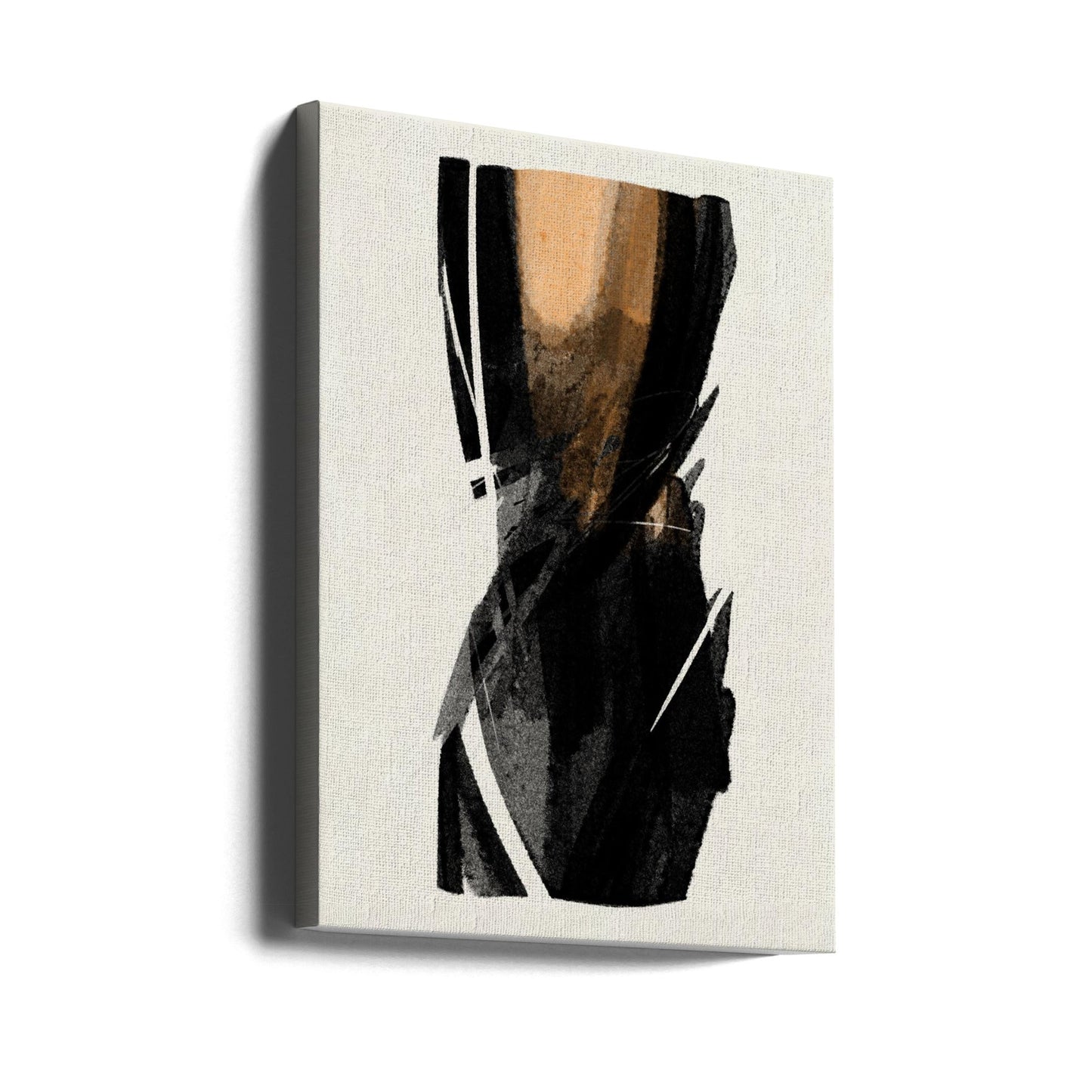Wandbild Schwarze Figur auf neutralem Hintergrund 3
