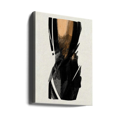 Wandbild Schwarze Figur auf neutralem Hintergrund 3