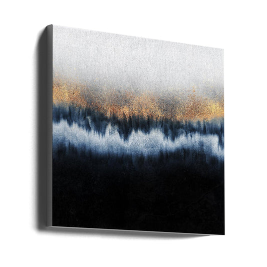 Wandbild Goldener Horizont Abstrakt