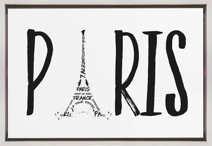 Wandbild PARIS Typografie