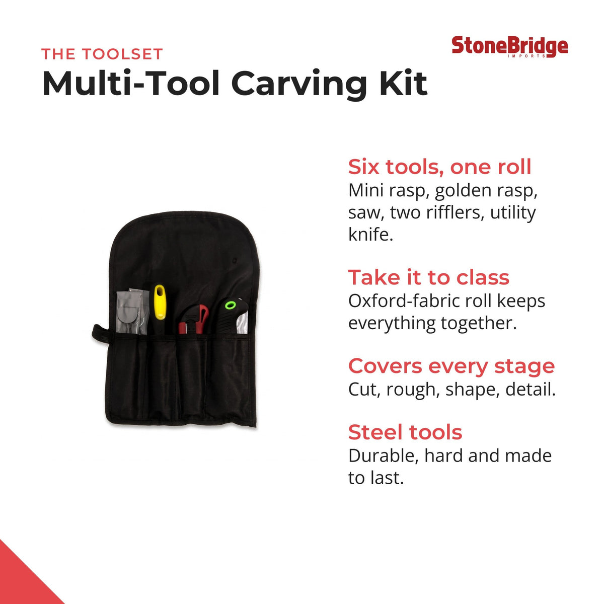 Soapstone Multi Kit Carving Tools