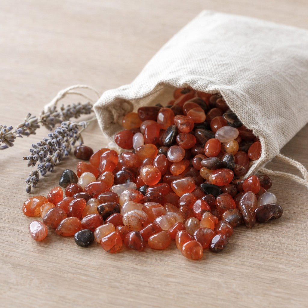 Carnelian Red Agate Tumbled Stones - Mini