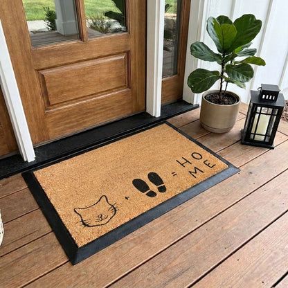 cat+feet=home rectangular doormat set