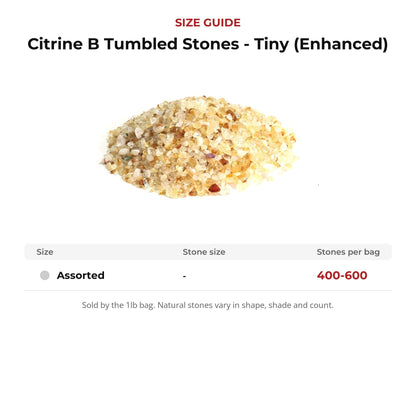 Citrine B Tumbled Stones - Tiny (Enhanced)