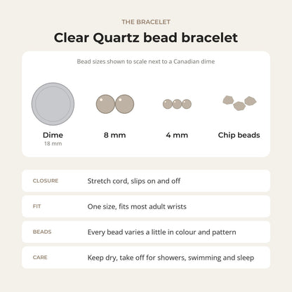 Clear Quartz Bead Bracelet