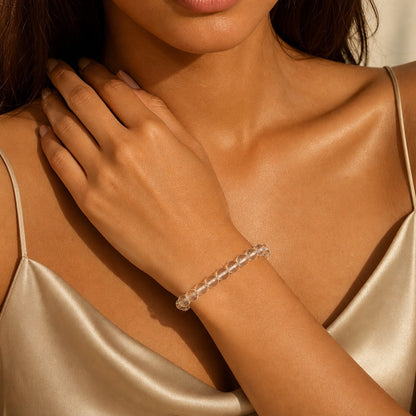 Clear Quartz Bead Bracelet