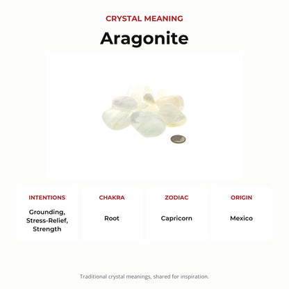 Aragonite White Tumbled Stones