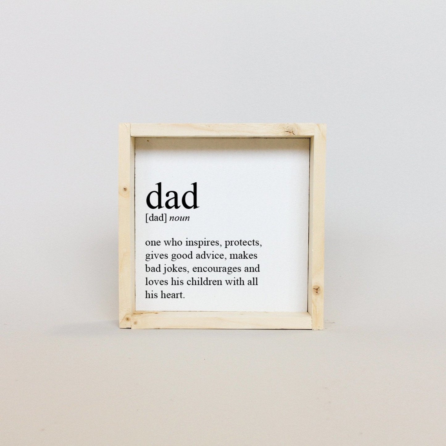 Dad Definition Wood Sign