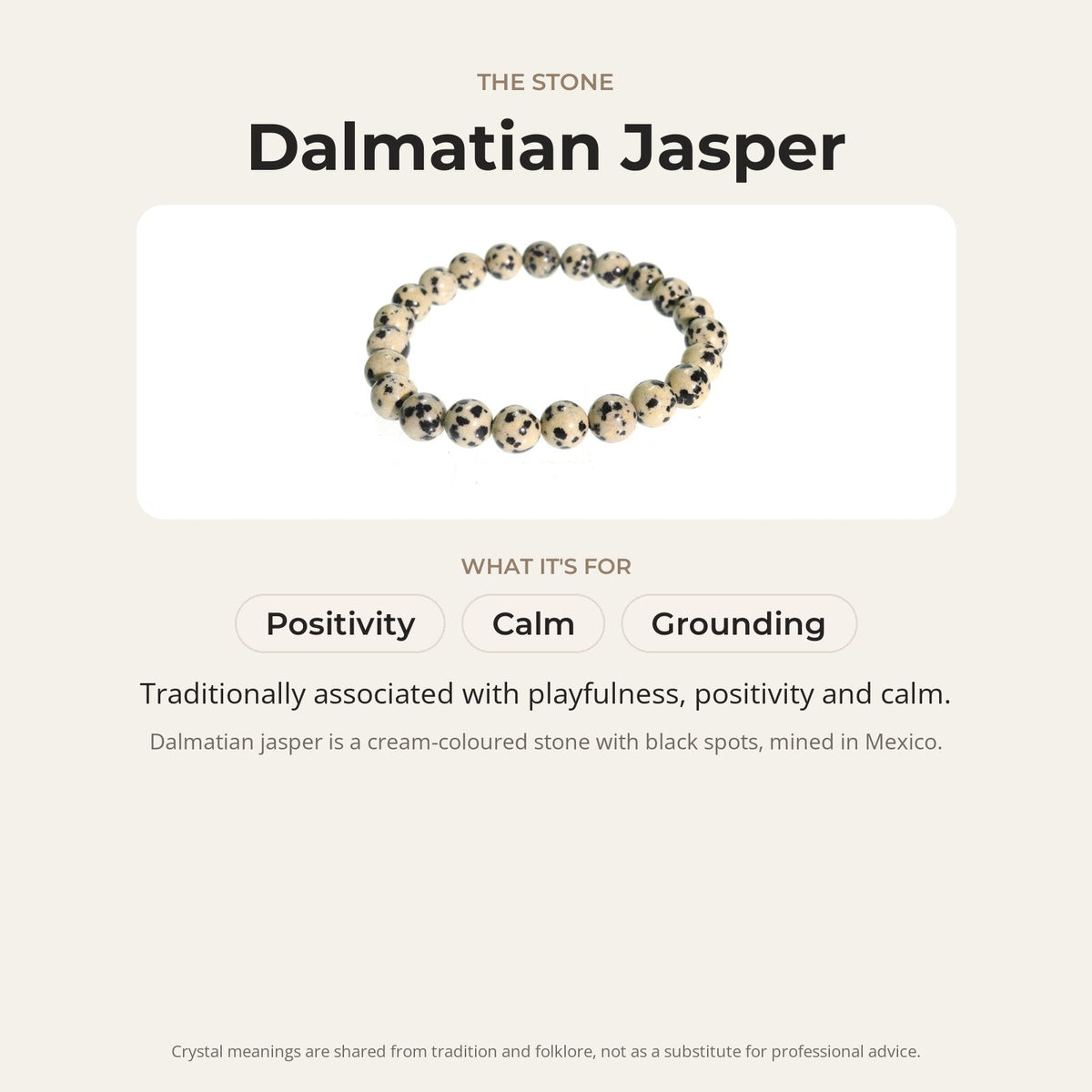 Dalmatian Jasper Round Bracelet - 8mm