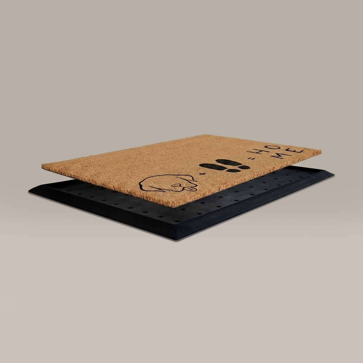 dog+feet=home rectangular doormat set