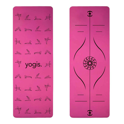 Yoga Mat Posture Line Non-Slip TPE Fitness Mat – Beginner Support &amp; Alignment Guide