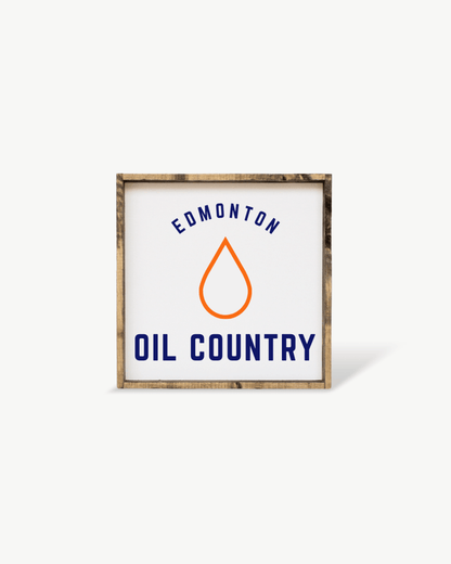 Edmonton Oil Country Holzschild – Von Edmonton Hockey inspirierte Wandkunst