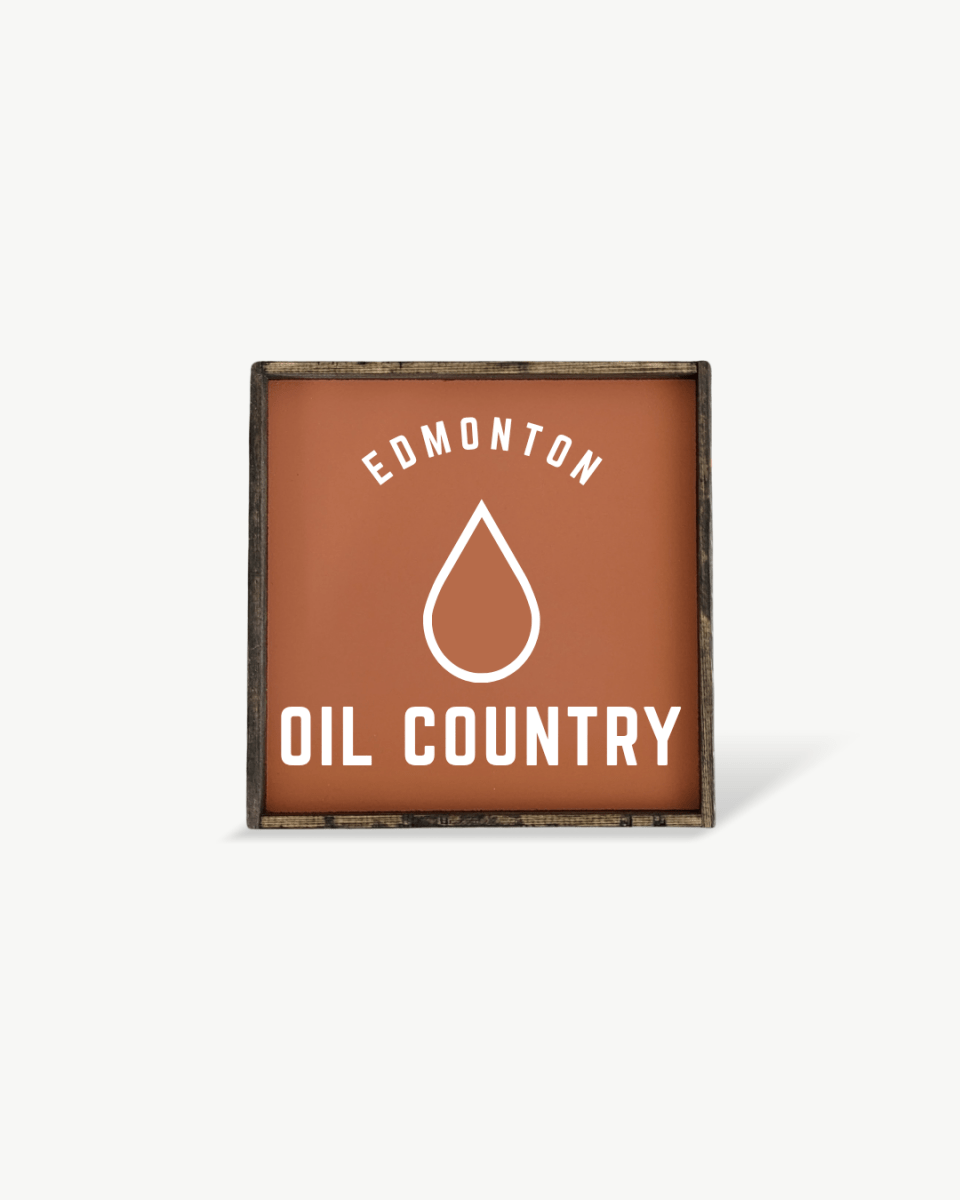 Edmonton Oil Country Holzschild – Von Edmonton Hockey inspirierte Wandkunst
