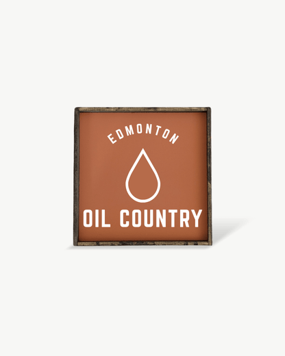 Edmonton Oil Country Holzschild – Von Edmonton Hockey inspirierte Wandkunst