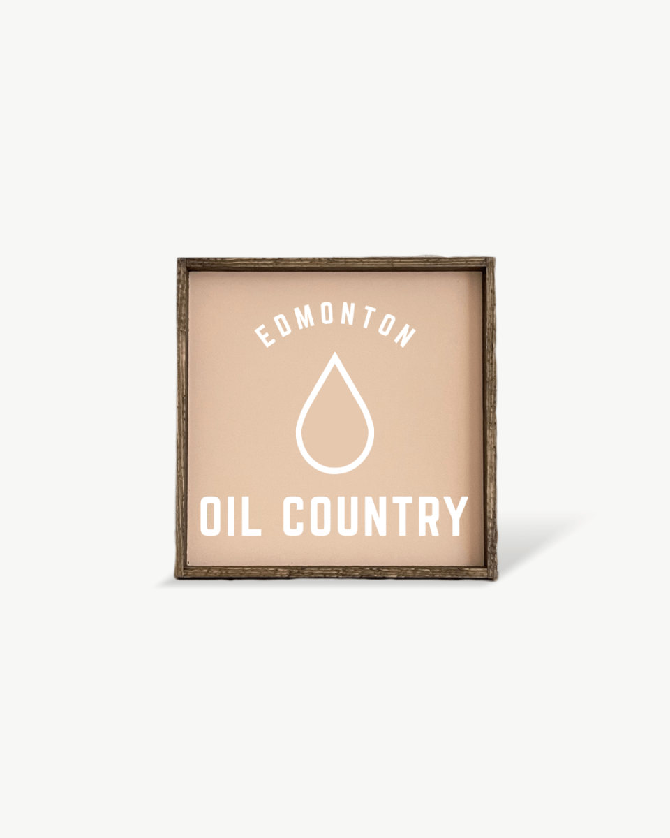 Edmonton Oil Country Holzschild – Von Edmonton Hockey inspirierte Wandkunst