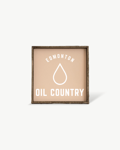 Edmonton Oil Country Holzschild – Von Edmonton Hockey inspirierte Wandkunst
