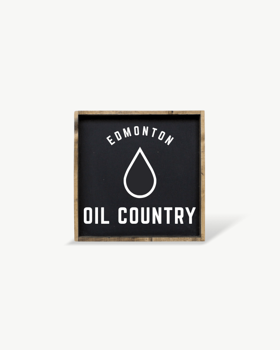 Edmonton Oil Country Holzschild – Von Edmonton Hockey inspirierte Wandkunst