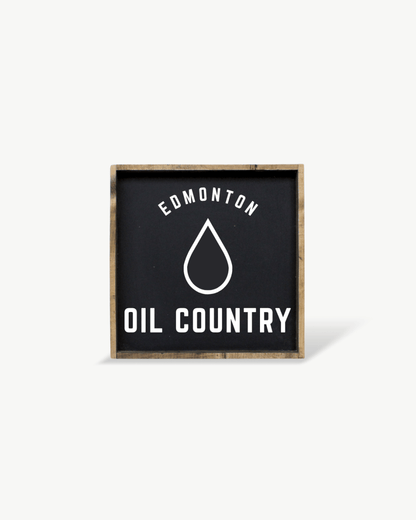Edmonton Oil Country Holzschild – Von Edmonton Hockey inspirierte Wandkunst