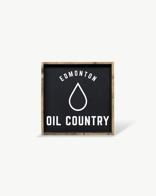 Edmonton Oil Country Wood Sign – Edmonton Hockey-Inspired Wall Art