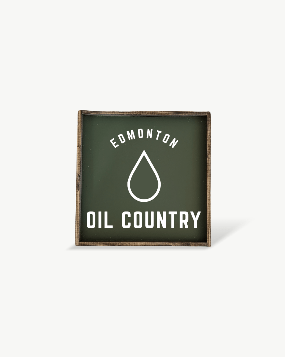 Edmonton Oil Country Holzschild – Von Edmonton Hockey inspirierte Wandkunst